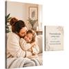 PrintedGift Tela Personalizzata con Foto su Cotone 340 g/m² - MISURA: 90 x 120 cm | Foto su Tela con Telaio in Legno di Abete MASSICCIO, SPESSO 2 cm, Quadro Personalizzato Con Gancio Appendimuro Compreso