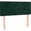 vidaXL Testiera Verde Scuro 100x5x78/88 cm in Velluto