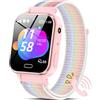 PTHTECHUS Smartwatch Fiabe Audiolibri, Smart Watch Telefono Ragazza e Ragazzi, Giochi di Puzzle Lettore Musicale Torcia SOS Contapassi Sveglia, Regalo di Compleanno per Bambini (Classico)