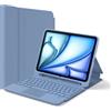 Inateck Custodia Tastiera iPad A16/10a Gen, Bluetooth 3 Canali | Per iPad Air 11 M4/M3/M2, Air 5/4, Pro 11, touchpad e porta penna, rimovibile, Classic, Blu Mare