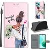 SIENIANLINE Cover per Honor 400 Lite / X70i custodia portafoglio Ragazza | Chiusura magnetica, Scomparti carte, Funzione supporto, Pelle PU flip cover per Honor 400 Lite
