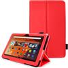 TECHGEAR Smart Case progettata per tutti i nuovi Amazon Fire HD 10 / HD 10 bambini (2023 / 13a generazione) sottile custodia a libro in pelle PU con cinturino da polso e accensione e spegnimento