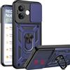 ESHUYI Cover per Xiaomi Redmi Note 17 Pro 5G con Fotocamera Scorrevole | Protezione antiurto militare, supporto ad anello, compatibile con supporti magnetici per auto, Blu
