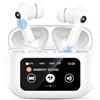 buwy Cuffie Bluetooth, Auricolari Bluetooth 5.4 In Ear HiFi Stereo, 40 Ore Cuffie Wireless Touch Screen con 4 Mics ANC/ENC Cancellazione Rumore, Cuffiette Bluetooth IP7 Impermeabili