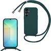 Belzsxy Cover per Samsung Galaxy S26 Plus con Cordino, Custodia con Laccio Collana Tracolla Collo Liquido Silicone Antiurto TPU Antiurto AntiGraffio Case,Verde