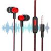 jamgeery Auricolari cablati per musica, cuffie intrauricolari cablate,Cuffie portatili con filo per chiamate | Cuffie intrauricolari cablate con microfono Suono stereo ad alta fedeltà per camminare,