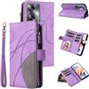 FERLAN Cover a Libro per Oppo A79 5G Custodia cintura 9 slot per schede,Protettiva Caso PU Premium Folio in Pelle Magnetica Flip Wallet Case con Portafoglio,Viola