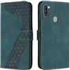 OKZone Cover per Samsung Galaxy A11/M11, Custodia in Pelle Samsung A11/M11, Antiurto Cover a Libro Galaxy A11/M11 Magnetica Portafoglio Folio PU Pelle Flip Caso con Wallet Case Cover (Verde)