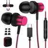 AIAUXAI Cuffie USB C per Samsung S26 Ultra S25 S24 S23 A56 A16 A17 Auricolari USB C con Microfono Hi-Fi Stereo Nylon per iPhone 17 Pro Max 16 15 Plus Cuffie Type C In-Ear con Filo per Pixel 9 8 7 per Xiaomi