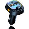 HDAKDDHG Adattatore Bluetooth per auto, trasmettitore FM Bluetooth 5.0 con porta di ricarica QC3.0 e 5 V/3.1 A di tipo C, kit Bluetooth per auto supporta chiamate in vivavoce, retroilluminazione colorata,