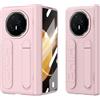 DAJIETOU Custodia antiurto compatibile con Honor Magic V3, pellicola protettiva integrata, custodia protettiva integrale con cavalletto e cinturino per le dita, custodia antiurto per Magic V3 (rosa)
