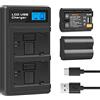 Shentec 7.2V, 2000mAh Batteria agli ioni di litio Protect V1 2X NP-W235 compatibile con X-H2 X-H2s X-T4 GFX-100S - con sensore NTC e custodia V1