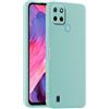 HULLIN Custodia per Telefono in Silicone Colorato, Adatta per Realme C21Y / Realme C25Y (6.5) - Ciano chiaro