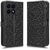 RonRun per Honor X8a Cover a libro Flip Wallet Custodia in Pelle con Slot per Schede Custodia in Pelle Magnetica Cover per Honor X8a - Nero