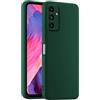 HULLIN Custodia per Telefono in Silicone Colorato, Adatta per Samsung Galaxy A13 5G / A04s / A04 (6.5) - Verde scuro