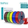 SUNLU Filamento per stampante 3D SUNLU PETG 5 kg ben avvolto Buona tenacità Filamento 3D da 1,75 mm con bobina riutilizzabile per la maggior parte delle stampanti FDM