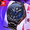 OLEVS 9937 Orologio di Lusso da Uomo Impermeabile con Quadrante Rotante Stile Cerchione Auto, Orologio al Quarzo di Alta Qualità, Moda Best Seller Luminoso