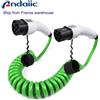 ANDAIIC Cavo di ricarica EV a spirale da tipo 2 a tipo 2 Cavo stradale a spirale Modalità 3 Portatile 22KW 11KW EVSE 3,5 metri di lunghezza disponibile