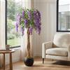 HiMISS Albero Artificiale di Fiori Viola 120cm 150cm 180cm a Doppio Tronco - Albero Fiorito in Seta Realistico Pianta Finta per Decorazione Casa e Ufficio