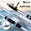 BIUTIFU Canne da Pesca Telescopiche da Surf 5.3/5.0/4.5/4.2/3.9m Spinning in Carbonio 30T Potenza 60-150g per Surfcasting e Lancio da Riva
