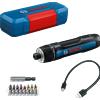 Bosch Cacciavite Bosch GO 3 alimentato a batterie (set di 8 punte per cacciavite, supporto per punte, cavo USB-C, mini custodia)