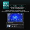 podofo Autoradio Podofo con Bluetooth, Schermo Touch HD Retrattile da 7 Pollici, Lettore MP5 SD FM USB, Telecamera Posteriore