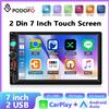 podofo Autoradio Podofo 2 Din con Schermo Touch da 7 Pollici HD, Lettore Multimediale MP5 per Auto, Bluetooth, Carplay Wireless/Android Auto