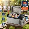 NONE Un accessorio indispensabile per campeggio in camper, feste all'aperto e picnic: mini frigorifero portatile con compressore da 20L, congelatore per auto, 12/24V DC 230V AC, contenitore refrigerato,