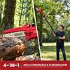 NONE Sega a Palo Cordless da 300W con Motore Brushless, Asta Telescopica in Alluminio 141-240cm, 180 ° Testa Rotante, Batteria al Litio 21V 2x2000mAh, per Rami di Alberi e Arbusti