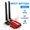 fenvi Scheda di Rete Wireless WiFi 7 BT5.4 MT7925 PCIE X1, Adattatore WiFi 6E BT5.3 MT7922, WiFi 6 AX1800 BT5.2 MT7921 PCIE per Win10/11