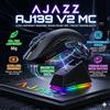 Ajazz Mouse da Gaming Wireless Ajazz AJ139 V2 MC con Base di Ricarica Magnetica, Adesivo Antiscivolo, Sensore PAW3311, Modalità Tir, Mouse da Ufficio
