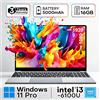 xia man Xiaman Laptop 15.6" con Intel Core I3 6100U, Windows 11, 16Gb Ram, 1Tb/2Tb SSD, Notebook Portatile con Retroilluminazione, PC per Ufficio e Studio