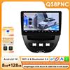 OSSURET Autoradio Android per Peugeot 107 2005 Citroen C1 2014 Toyota Aygo con Carplay Wireless, GPS Auto, Multimedia e Schermo 6115