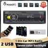 Podofo Autoradio 1DIN MP3 12V con Telecomando, Radio FM, Bluetooth, Audio Stereo, Supporto USB/SD/AUX-IN, Scheda TF, RCA