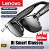 Lenovo Occhiali Smart AI Lenovo Aggiornati con Fotocamera HD 8K 2400W, Registrazione Video, Chiamate Vocali, Traduzione, Bluetooth, Occhiali AI per Moto