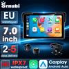 Srnubi Cruscotto Digitale Portatile per Moto con Schermo Grande da 7 Pollici, CarPlay Wireless e Android Auto, Dash Cam Moto DVR, Chiamate Bluetooth in Modalità Vivavoce, Navigazione GPS, Sistema di