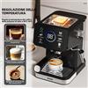 NONE Macchina per caffè espresso semiautomatica Aeomjk CM3171, macchina da caffè con touch screen e lancia vapore per montare il latte, funzione espresso freddo/americano, portafiltro da 51 mm, serbatoio