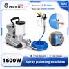 NONE Podofo 1600W Spruzzatore di vernice airless elettrico ad alta pressione 2L/min, macchina per pittura portatile per casa, fai da te, mobili, pareti, soffitti con motore brushless, strumento di