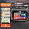 AWESAFE Autoradio Wireless CarPlay AWESAFE per Fiat Punto EVO 2012-2017 con Android Auto, Navigazione GPS, Sistema Intelligente, RDS, DSP, FM