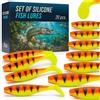 NONE Set di Esche Morbide in Plastica (20 Pezzi) da 10 cm 8,6 g, Colori Assortiti, Esche Artificiali per Spinning, Swimbait a Coda a Paletta per Luccio, Persico, Lucioperca, Pesce Gatto, Predatori,