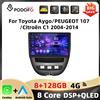 podofo Autoradio Podofo 4G 8-core per Toyota Aygo 2004-2014/PEUGEOT 107/Citroën C1 con Carplay, Android Auto, DAB, WIFI, GPS, 8+128G, Lettore Multimediale Video per Auto