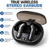 Auricolari Wireless Bluetooth 5.3 - 50 Ore di Autonomia - Audio Stereo Hi-Fi - Controlli Touch - Auricolari Sportivi Compatibili con iPhone e Android