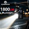 OFFBONDAGE Faro Anteriore per Bicicletta 1800 Lumen, Luce Frontale ad Alta Luminosità con Linea di Cutoff, 4000mAh, in Lega di Alluminio, per MTB