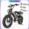 Headeer Bicicletta Elettrica Headeer Bk20, Batteria 48V 20Ah, Motore 750W, Pneumatici Larghi 20 Pollici, Doppio Freno a Disco LCD, Velocità Massima 50 Km/H