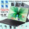 NONE Tablet Android 13 ad Alta Resistenza da 10,36 Pollici, Processore a 14 Core, 16GB RAM 1TB ROM, Batteria Durevole da 20000mAh, Dual SIM 5G e WiFi, Doppia Fotocamera 16MP+32MP per Navigazione Internet,