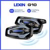 Lexin NUOVO-LEXIN G10 Auricolare Bluetooth per Casco Moto, Interfono Bluetooth per 8 Motociclisti, Abbinamento Universale con Altri Marchi, Condivisione Musica