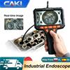 CAKI Telecamera d'Ispezione, Endoscopio Industriale, 360° ° Boroscopio Articolato Bidirezionale, Schermo IPS da 4,5'', Telecamera a Serpente, HD 1080P, Impermeabile IP67, Cavo Semi-Rigido, Luce LED, per