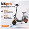 Ruitoo Monopattino elettrico pieghevole Ruitoo M5 Pro, resistente alla pioggia, con doppio motore da 1600 W, batteria da 48 V e 20,8 Ah, autonomia fino a 80 km, freni idraulici; dotato di sedile e vano