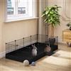 Eugad Recinto per Animali Domestici EUGAD, Gabbia per Piccoli Animali con Tappetino e Porta, Impermeabile, Recinzione Fai-da-Te per Interni per Conigli, Criceti, Cuccioli