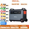 NONE OSCAL BP3600, modulo di estensione della capacità LiFePO4 da 3600Wh, compatibile con la stazione di alimentazione portatile OSCAL PowerMax 3600 / PowerMax 6000, per prolungare la durata